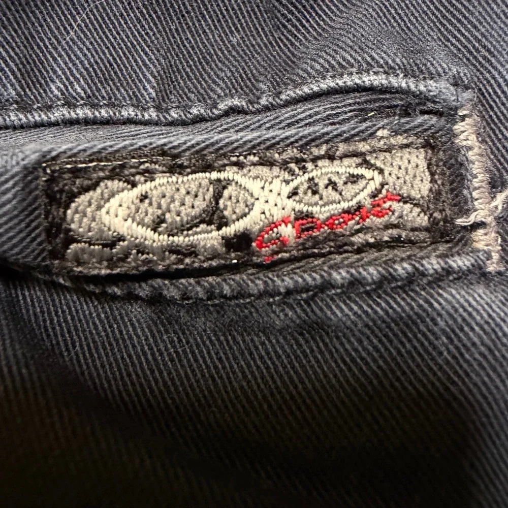 OP Sport Cargo Shorts Mens 34 Blue Y2K Faded Elastic Waist Utility Pockets